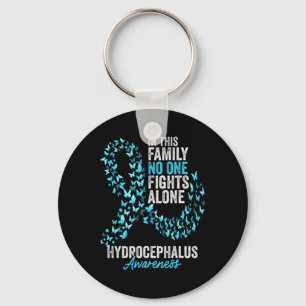 Hydrocephalus Awareness Month Butterflies Light Bl Keychain