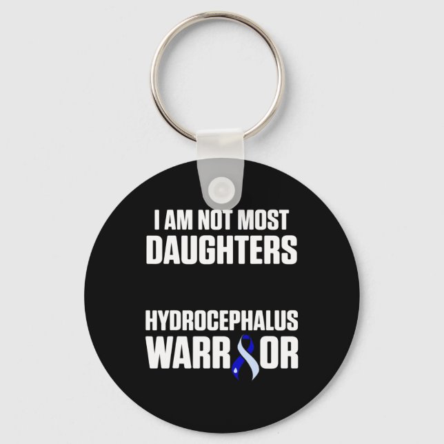 Hydrocephalus Survivor Daughters Awareness Warrior Keychain (Front)