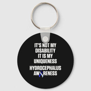 Hydrocephalus Survivor Disability Awareness Warrio Keychain