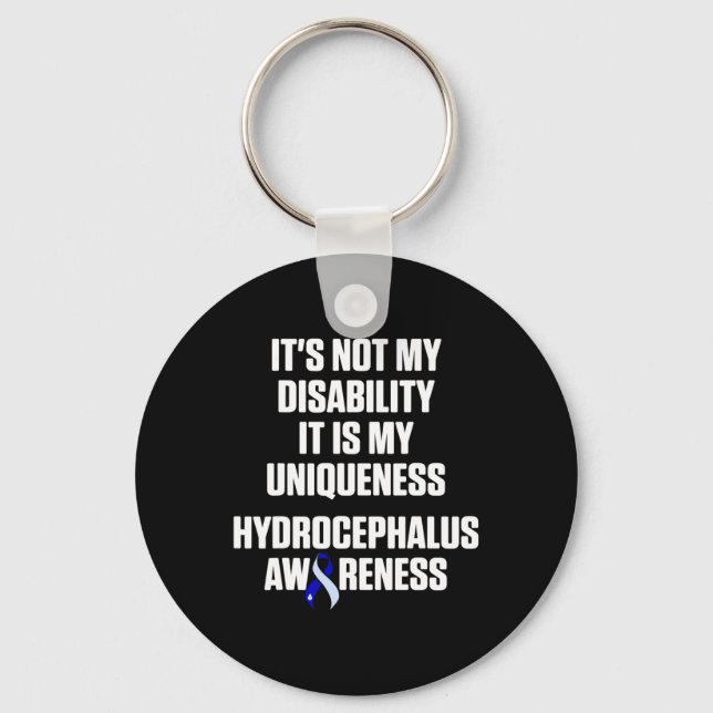 Hydrocephalus Survivor Disability Awareness Warrio Keychain (Front)