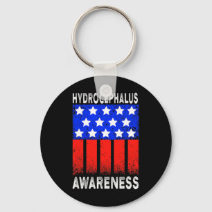 Hydrocephalus Survivor Disease Awareness Warrior  Keychain