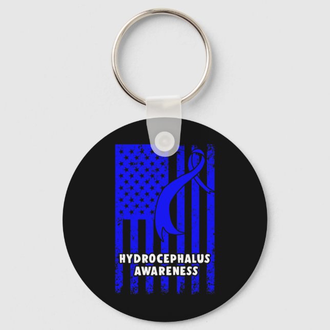 Hydrocephalus Survivor Enduring Awareness Warrior  Keychain (Front)