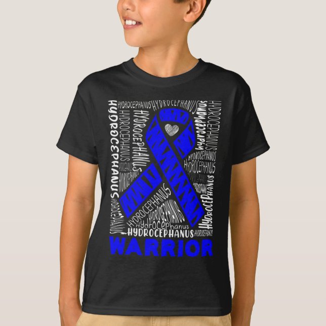Hydrocephalus Survivor Hardworking Awareness Warri T-Shirt (Front)