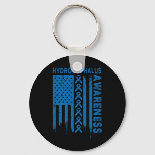 Hydrocephalus Survivor Healthy Awareness Warrior Keychain