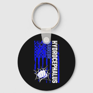 Hydrocephalus Survivor Inspiring Awareness Warrior Keychain