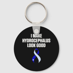 Hydrocephalus Survivor Look Good Awareness Warrior Keychain