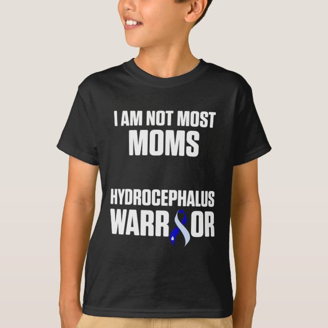 Hydrocephalus Survivor Moms Awareness Warrior  T-Shirt (Front)