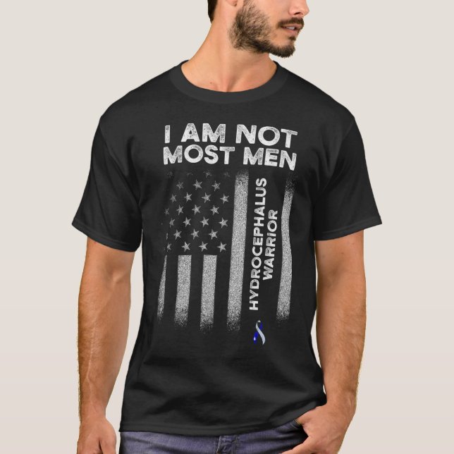 Hydrocephalus Survivor Most Men Awareness Warrior  T-Shirt (Front)
