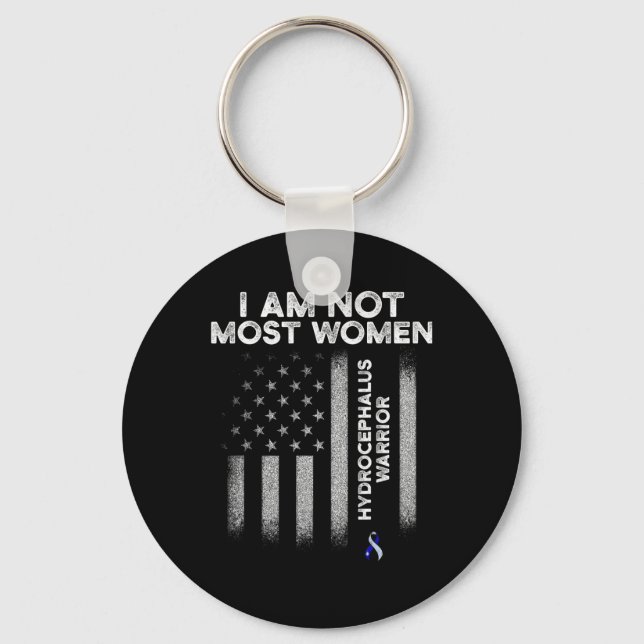 Hydrocephalus Survivor Most Women Awareness Warrio Keychain (Front)