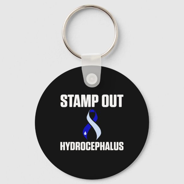 Hydrocephalus Survivor Out Awareness Warrior  Keychain (Front)