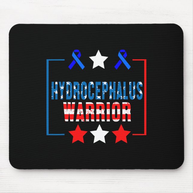 Hydrocephalus Survivor Proud Awareness Warrior 2 Mouse Pad (Front)