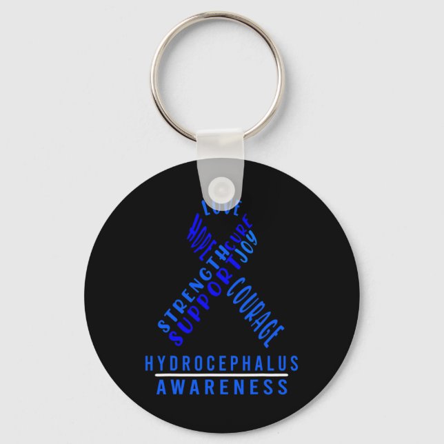 Hydrocephalus Survivor Safety Awareness Warrior  Keychain (Front)