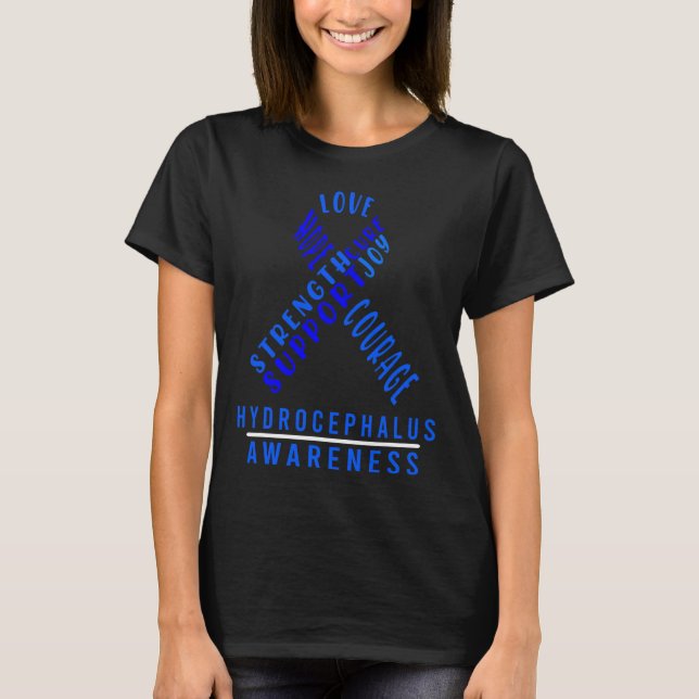 Hydrocephalus Survivor Safety Awareness Warrior  T-Shirt (Front)