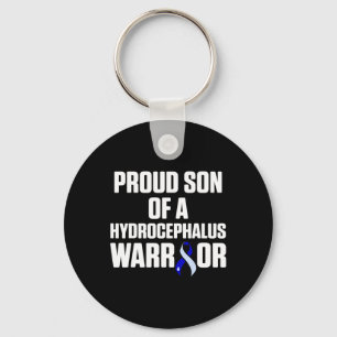 Hydrocephalus Survivor Son Awareness Warrior 5 Keychain
