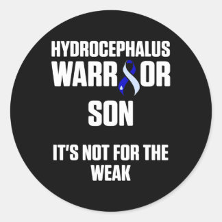 Hydrocephalus Survivor Son Awareness Warrior 6 Classic Round Sticker