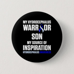 Hydrocephalus Survivor Son Awareness Warrior 7 2 Inch Round Button