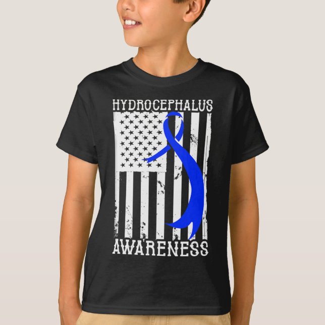 Hydrocephalus Survivor Strength Awareness Warrior  T-Shirt (Front)
