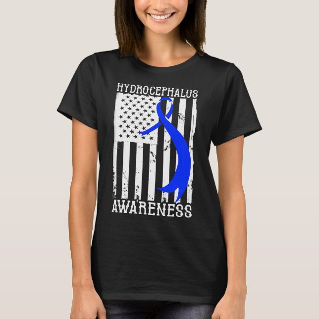 Hydrocephalus Survivor Strength Awareness Warrior  T-Shirt (Front)