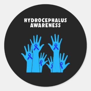 Hydrocephalus Survivor Therapeutic Awareness Warri Classic Round Sticker
