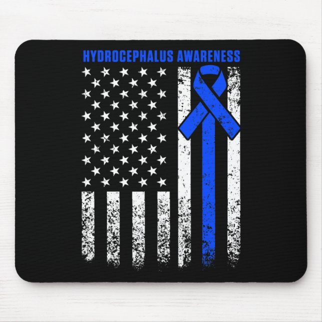 Hydrocephalus Survivor Therapy Awareness Warrior  Mouse Pad (Front)