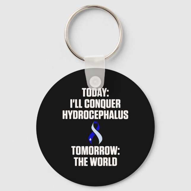 Hydrocephalus Survivor Today Awareness Warrior  Keychain (Front)