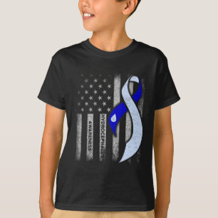 Hydrocephalus Survivor USA Flag Awareness Warrior  T-Shirt