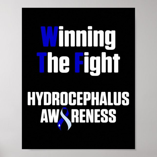 Hydrocephalus Survivor Winning Awareness Warrior  Poster (Front)