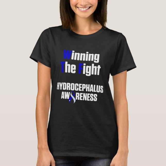 Hydrocephalus Survivor Winning Awareness Warrior  T-Shirt (Front)