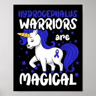 Hydrocephalus Warrior Blue Ribbon Hydrocephalus Aw Poster