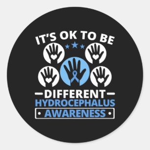 Hydrocephalus Warrior Brain Tumour Hydrocephalus A Classic Round Sticker