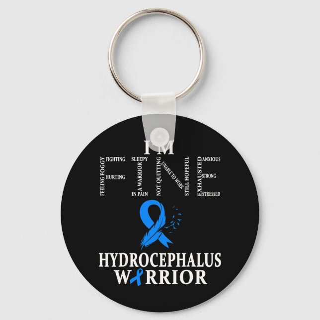 Hydrocephalus Warrior I'm Fine  Keychain (Front)