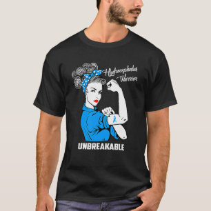 Hydrocephalus Warrior Unbreakable Awareness Hydro T-Shirt