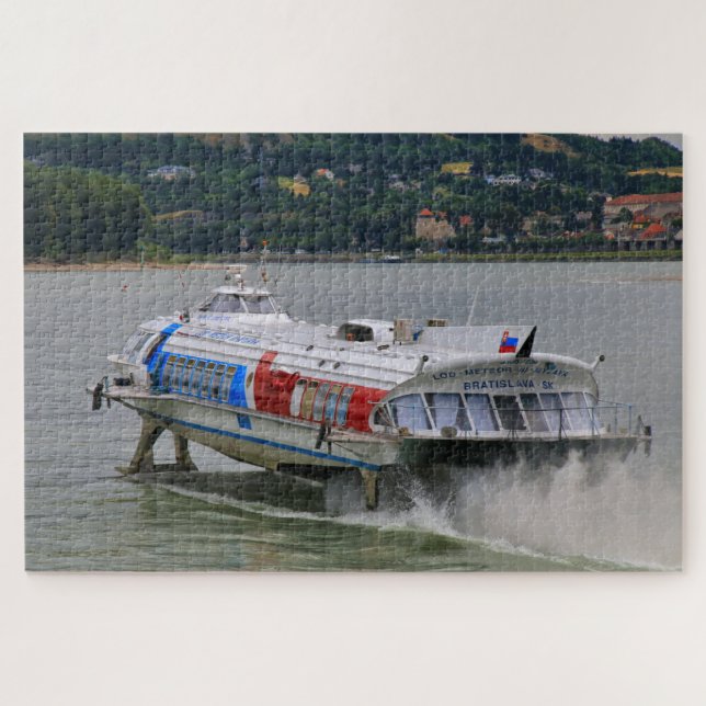 Hydrofoil speedboat Meteor, River Danube Jigsaw Puzzle (Horizontal)