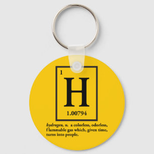 hydrogen - a gas which turns into people keychain