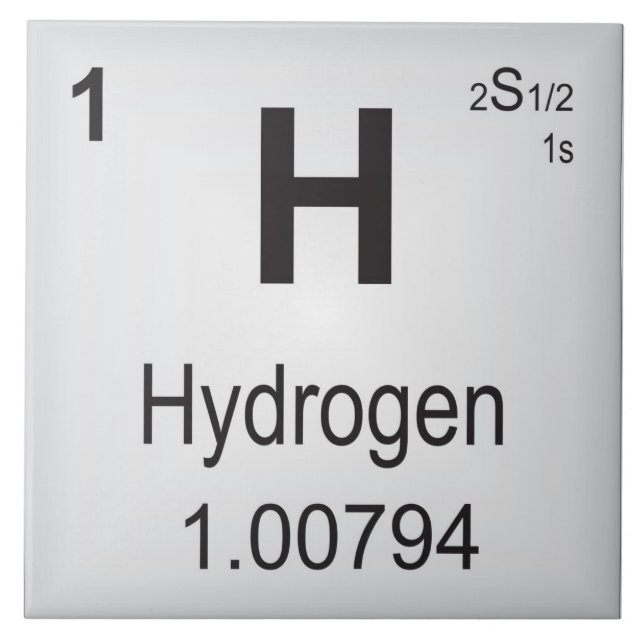Hydrogen Ceramic Tile Periodic Table of Elements (Front)