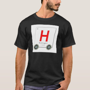 Hydrogen formula tile H. with wheels on it. Hydrog T-Shirt