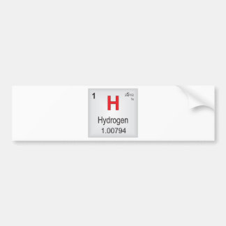 Hydrogen Individual Element of the Periodic Table Bumper Sticker