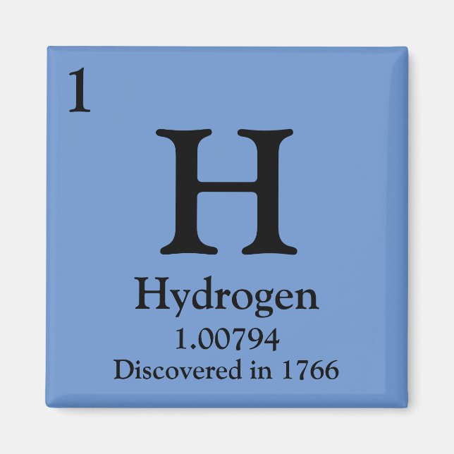 Hydrogen Periodic Table Magnet (Front)