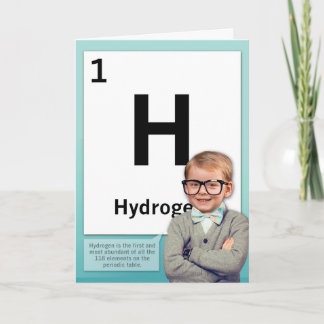 Hydrogène 1er anniversaire - Carte de voeux