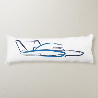 Hydroplane 01 Blue Body Pillow