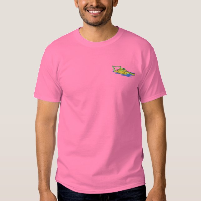 Hydroplane Racer Embroidered T-Shirt (Front)