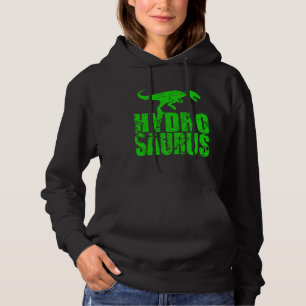 Hydroponics Dinosaur Distressed Indoor Garden Gard Hoodie
