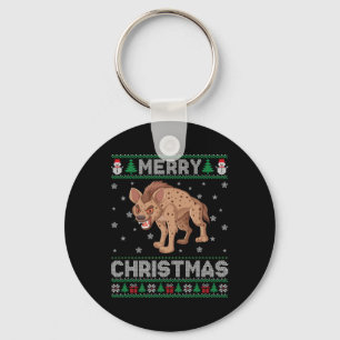 Hyena Animal Men Women Kids Ugly Christmas Sweater Keychain