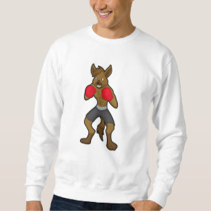 Hyena at Boxing with Boxing gloves Sweatshirt