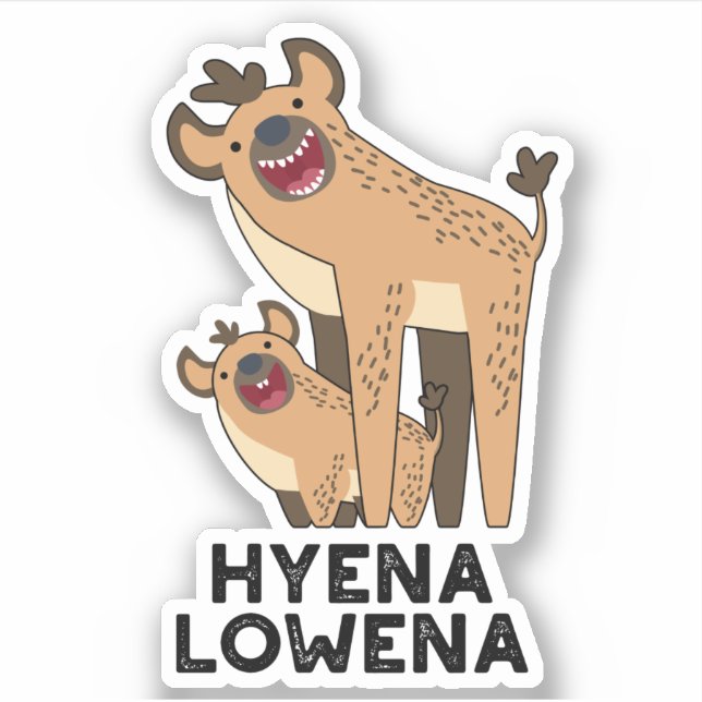 Hyena Lowena Funny Animal Hyena Pun  (Front)