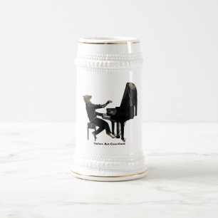 Hyena Piano Music Player Fantasy Art Beer Stein