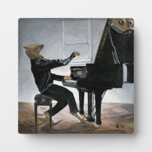 Hyena Piano Music Player Fantasy Art Photo Plaque