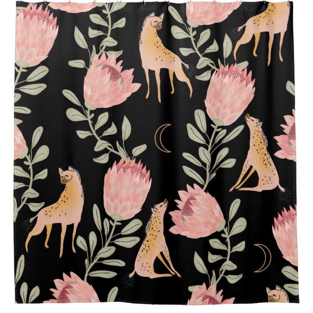 Hyena & Protea: Dark Vintage Pattern (Front)