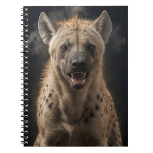 Hyena Wild Animal Elegant Dramatic Mist Portrait Notebook