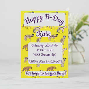 Hyenas Happy Birthday Invitation